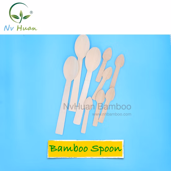 Bamboo Spoon Bamboo Fork Bamboo Knife with Customized Label