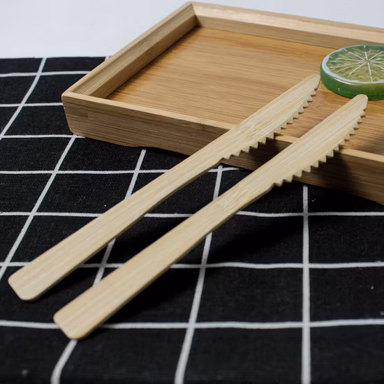 High Quality Biodegradable Disposable Cutlery 170mm Bamboo Knife